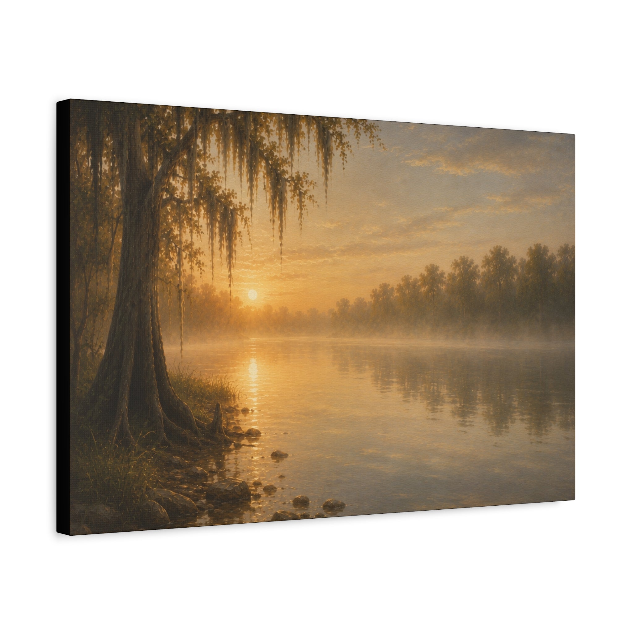 The River Collection Matte Stretched Canvas — First Light (Morning Waters I of V)