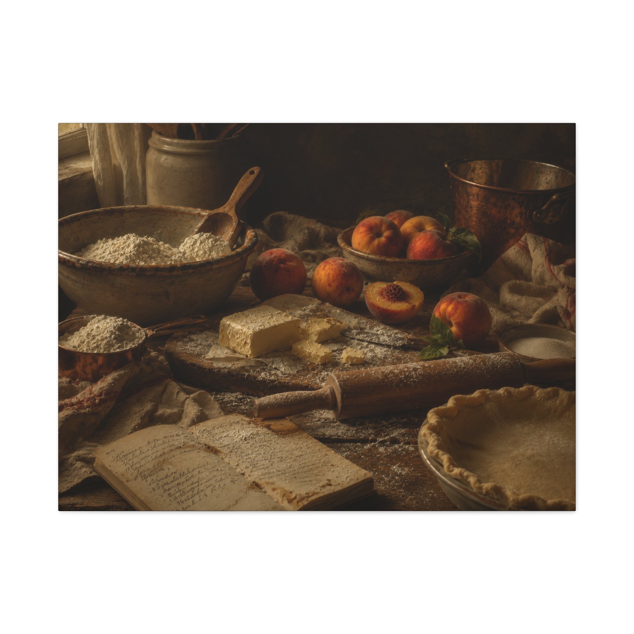 The Heirloom Collection Stretched Canvas - The Baker's Table (Summer Harvest IV of V)