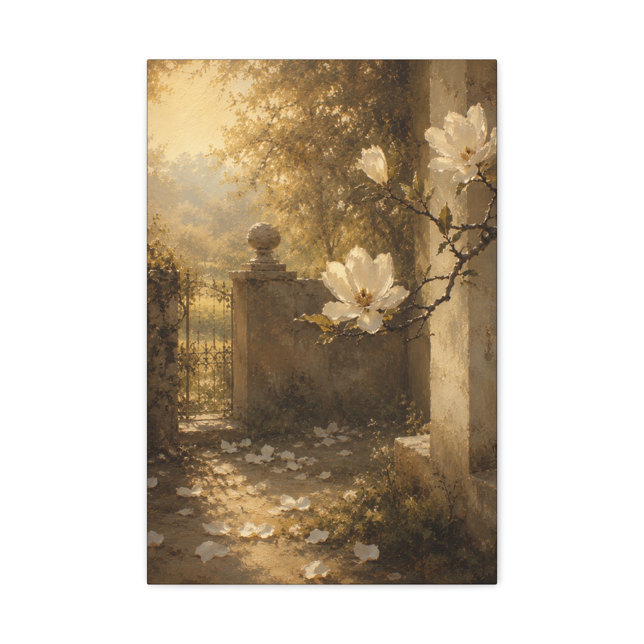The Magnolia Collection Stretched Canvas - "The Last Petal" (Whispers of Spring V of V)
