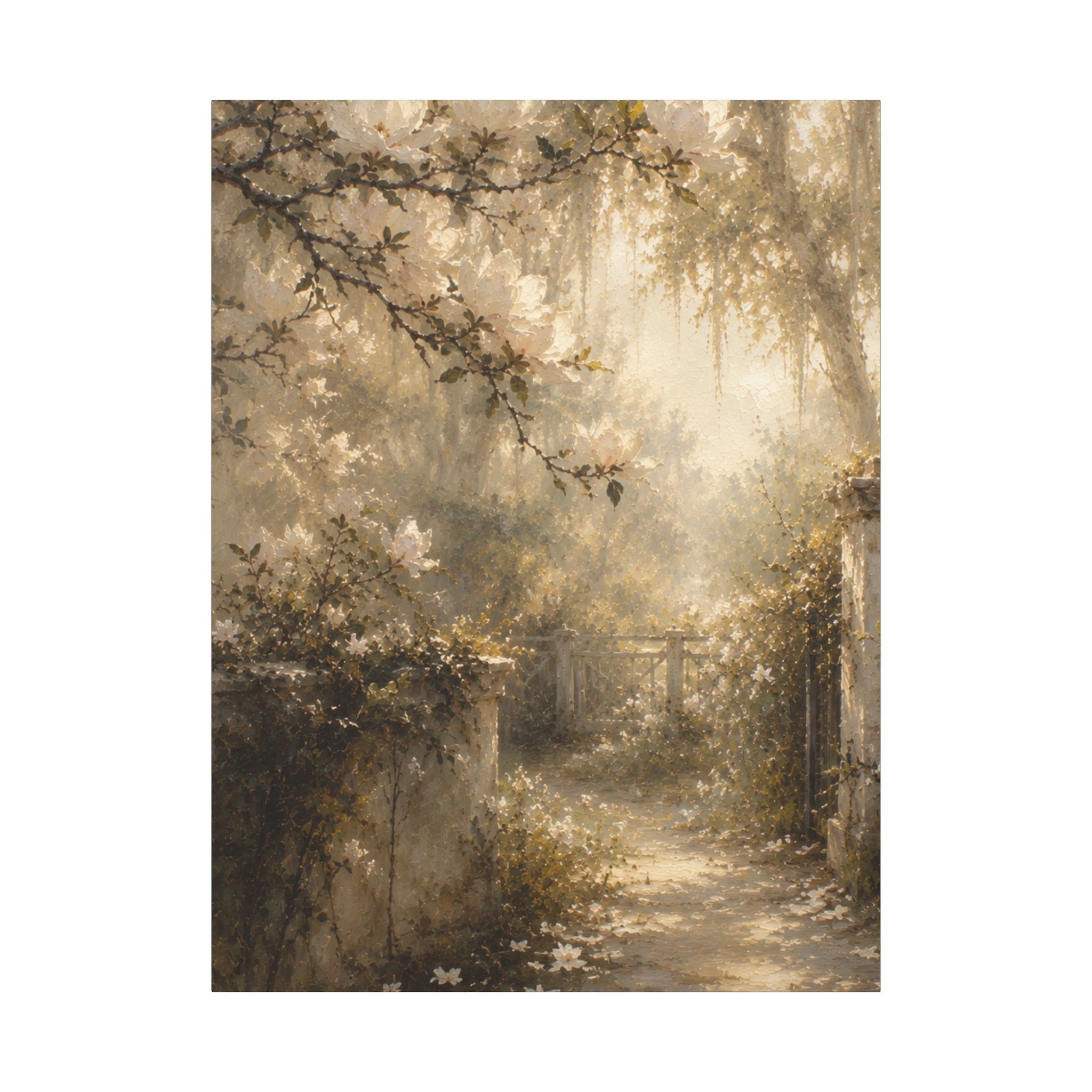 The Magnolia Collection Stretched Canvas - "Garden Revere" (Whispers of Spring III of V)