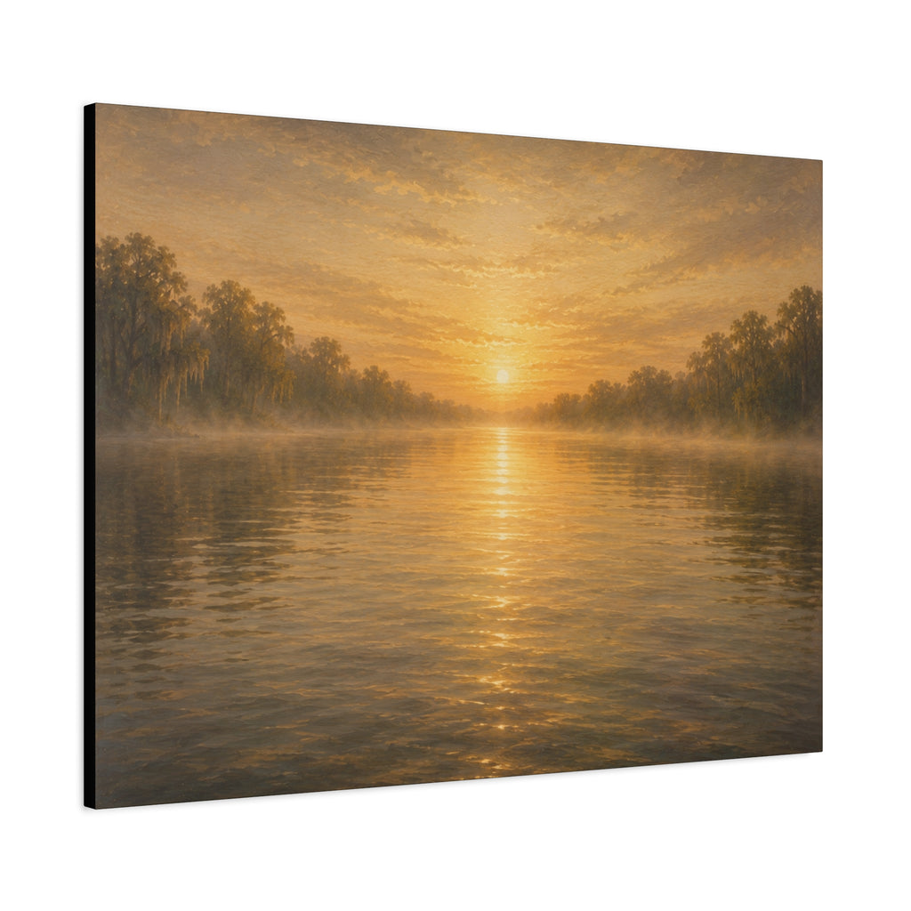The River Collection Matte Stretched Canvas - "Open Current" (Morning Waters V of V)