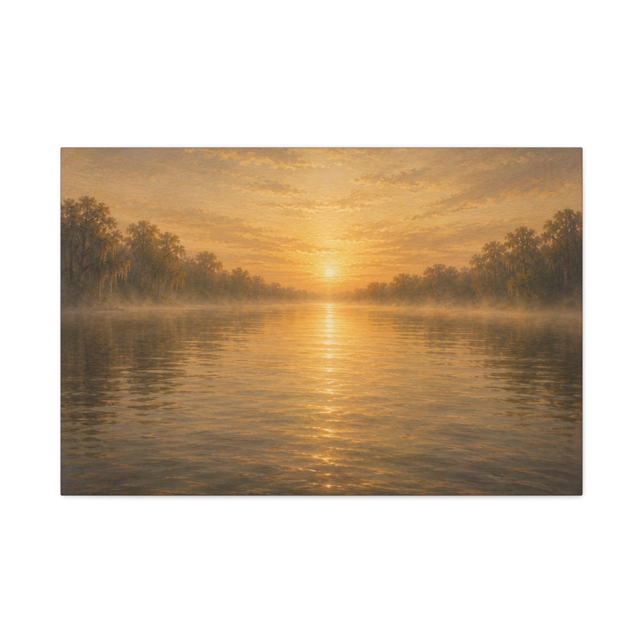 The River Collection Matte Stretched Canvas - "Open Current" (Morning Waters V of V)