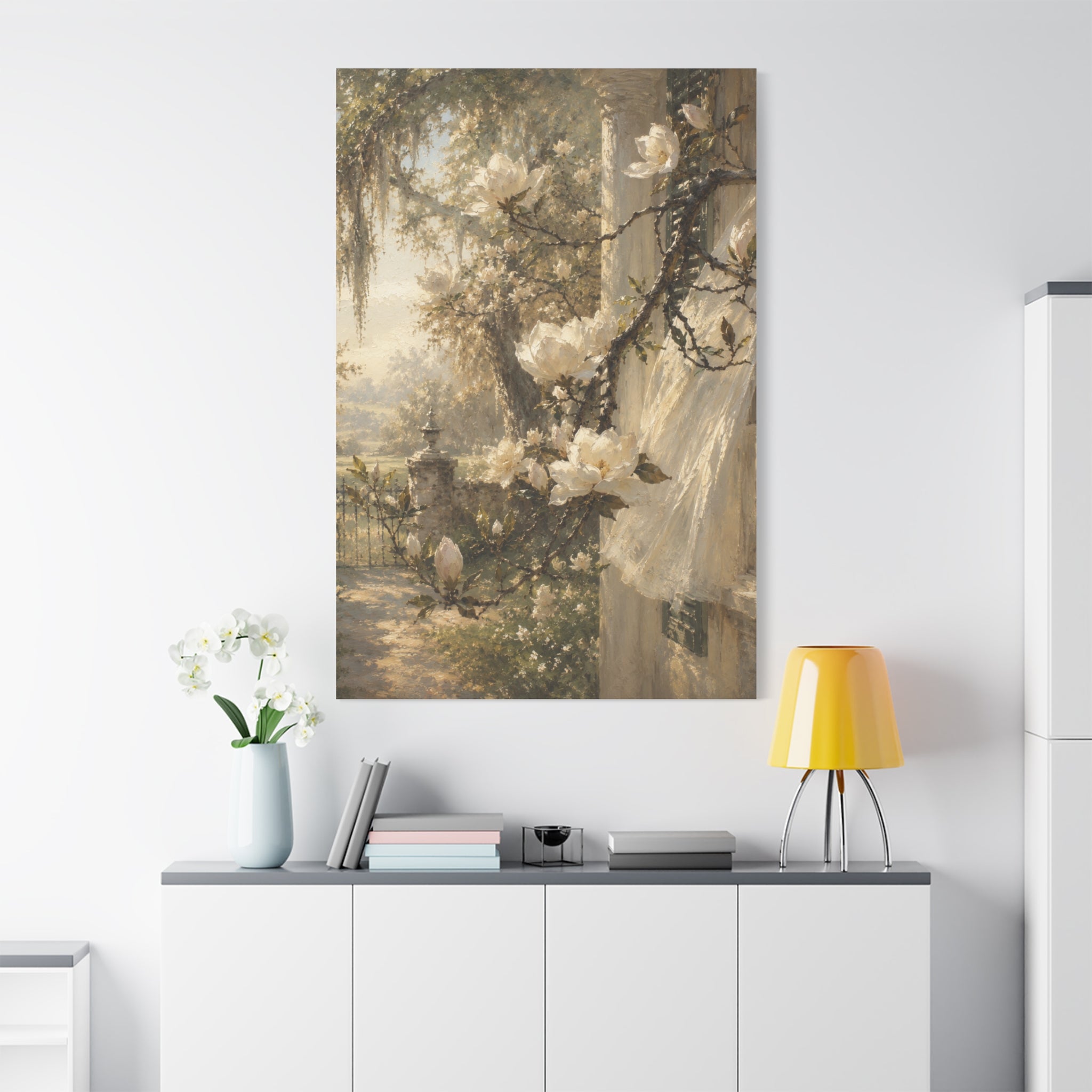 The Magnolia Collection Stretched Canvas — "The First Bloom" (Whispers of Spring I of V)