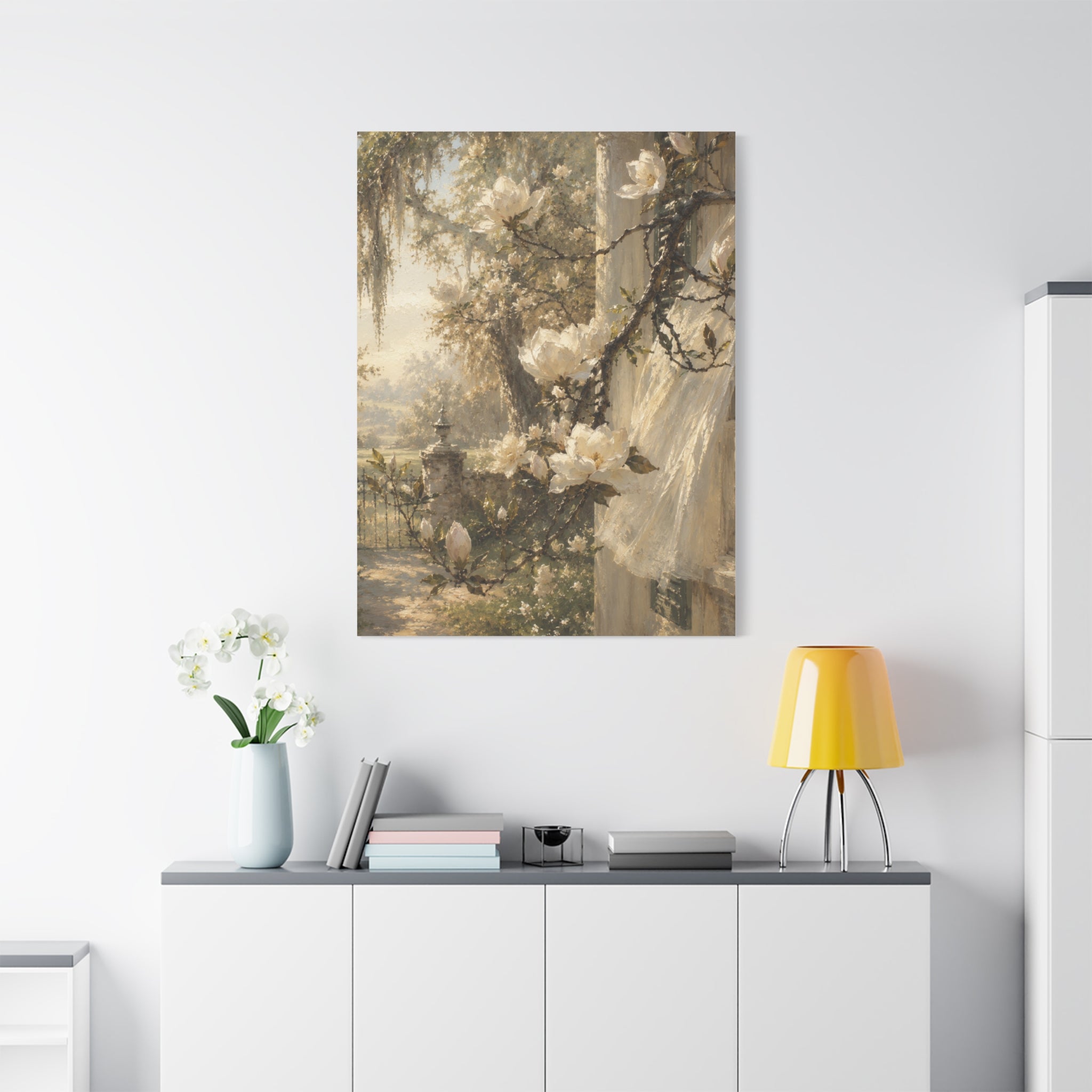 The Magnolia Collection Stretched Canvas — "The First Bloom" (Whispers of Spring I of V)