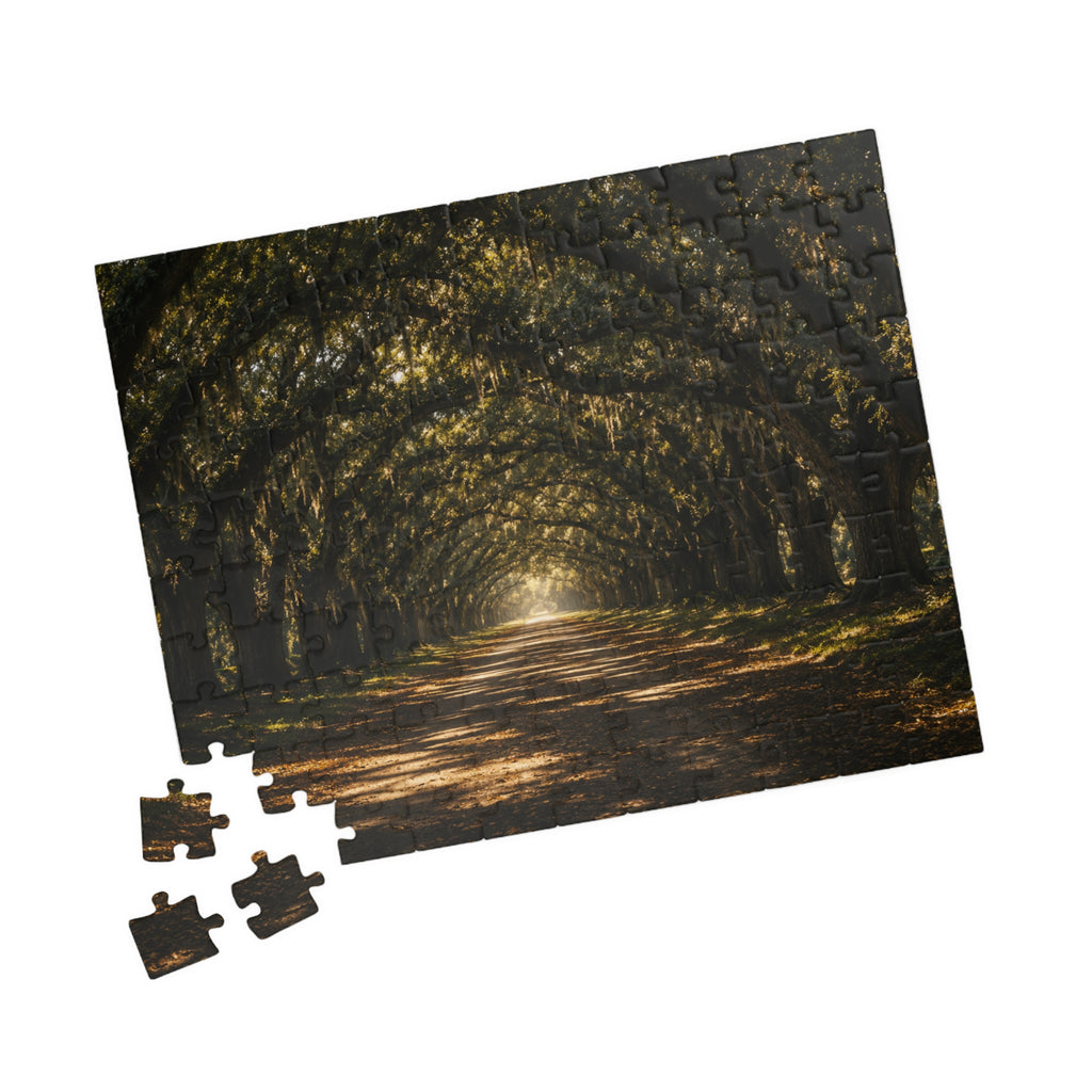 Forest Tunnel Photo Puzzle — Scenic Tree Canopy Jigsaw (110/252/520/1014 pcs)
