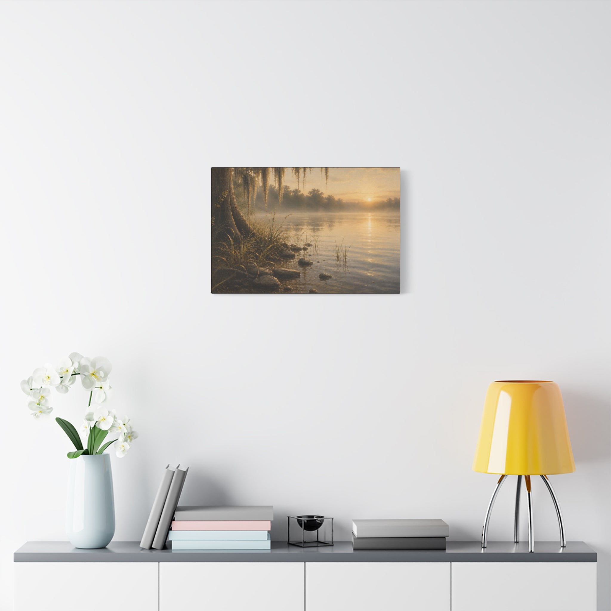 The River Collection Matte Stretched Canvas — "River's Edge" (Mornings Waters III of V)