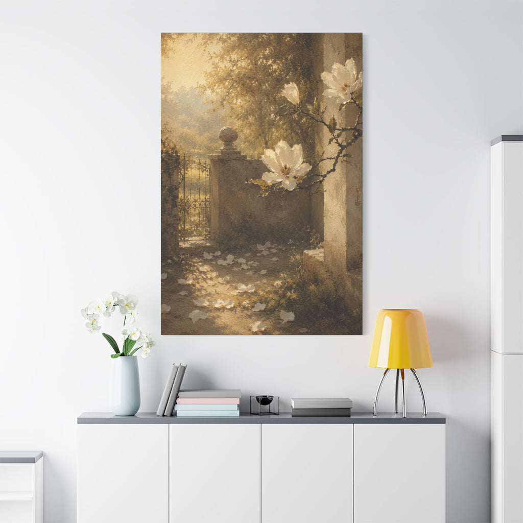 The Magnolia Collection Stretched Canvas - "The Last Petal" (Whispers of Spring V of V)