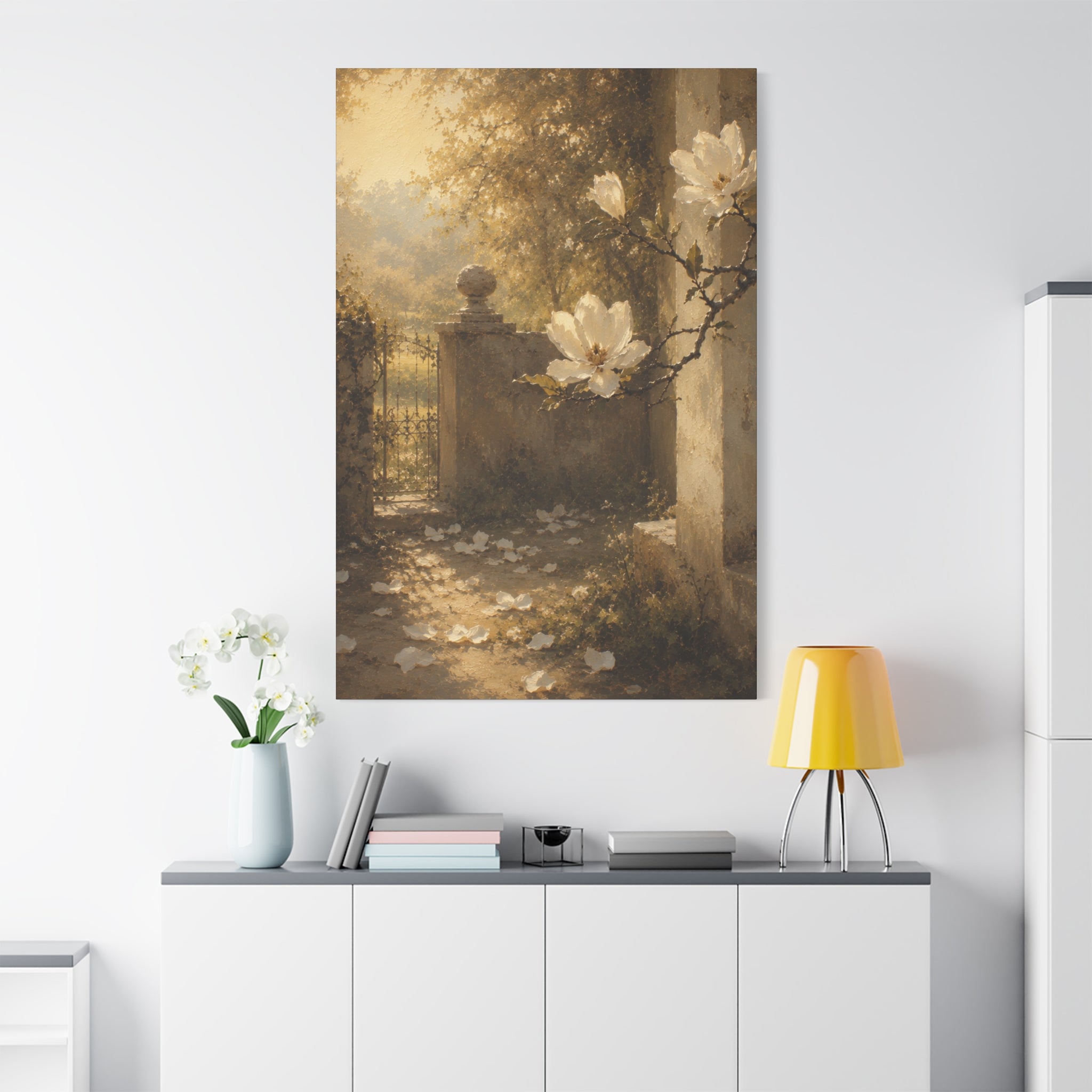 The Magnolia Collection Stretched Canvas - "The Last Petal" (Whispers of Spring V of V)
