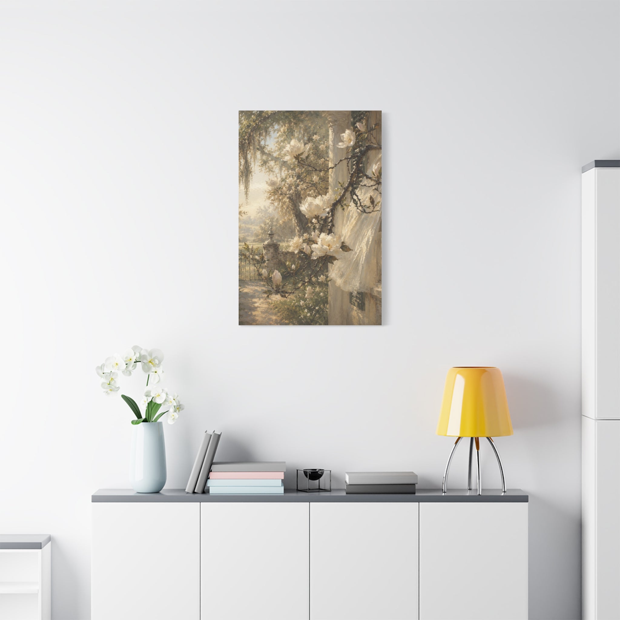 The Magnolia Collection Stretched Canvas — "The First Bloom" (Whispers of Spring I of V)