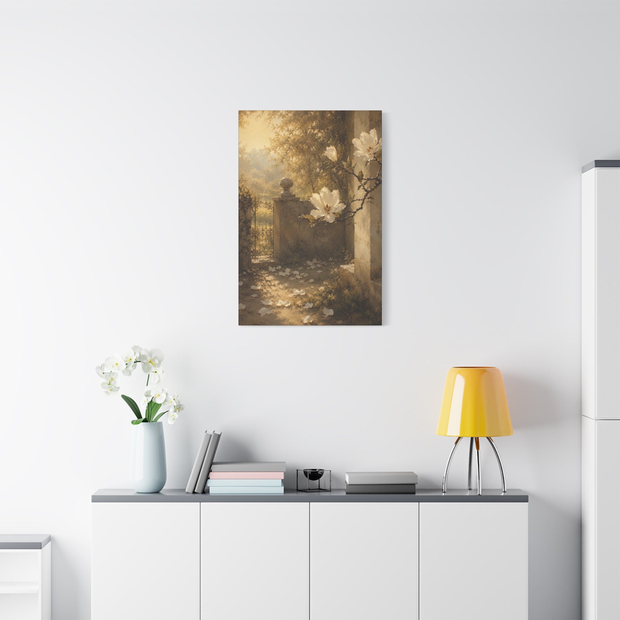 The Magnolia Collection Stretched Canvas - "The Last Petal" (Whispers of Spring V of V)