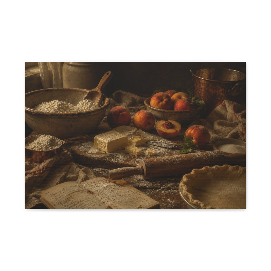 The Heirloom Collection Stretched Canvas - The Baker's Table (Summer Harvest IV of V)