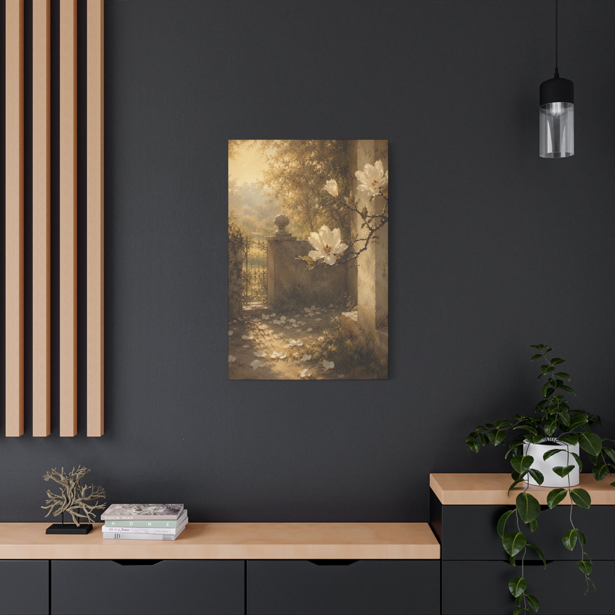 The Magnolia Collection Stretched Canvas - "The Last Petal" (Whispers of Spring V of V)