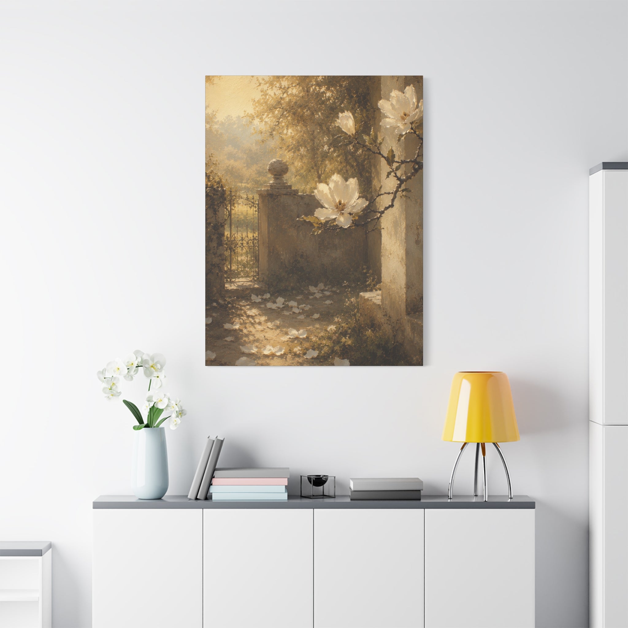 The Magnolia Collection Stretched Canvas - "The Last Petal" (Whispers of Spring V of V)