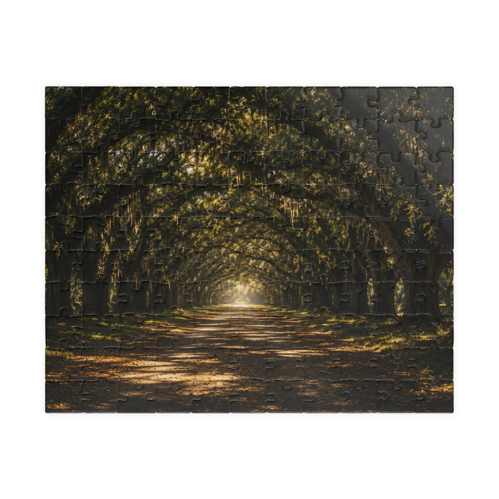 Forest Tunnel Photo Puzzle — Scenic Tree Canopy Jigsaw (110/252/520/1014 pcs)