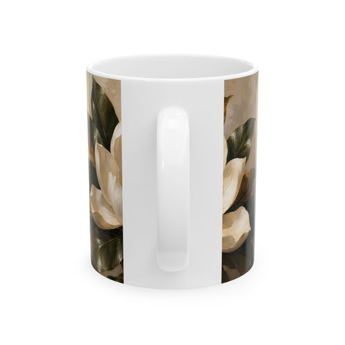 Magnolia Blossom Ceramic Mug – 11 oz
