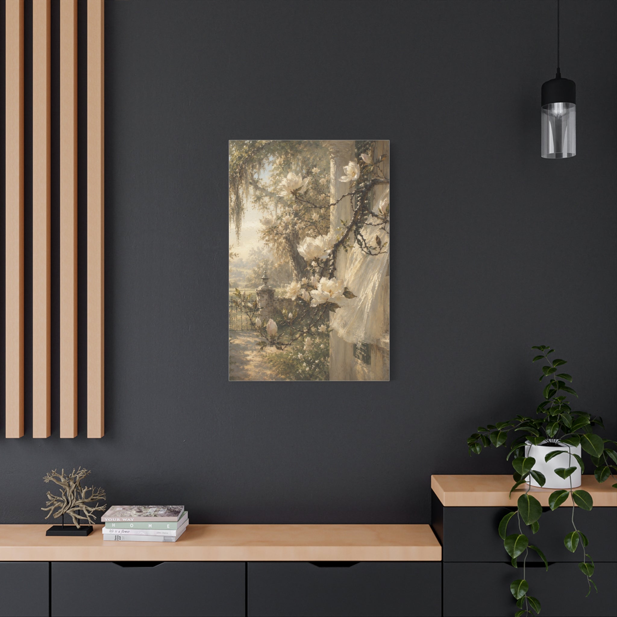 The Magnolia Collection Stretched Canvas — "The First Bloom" (Whispers of Spring I of V)