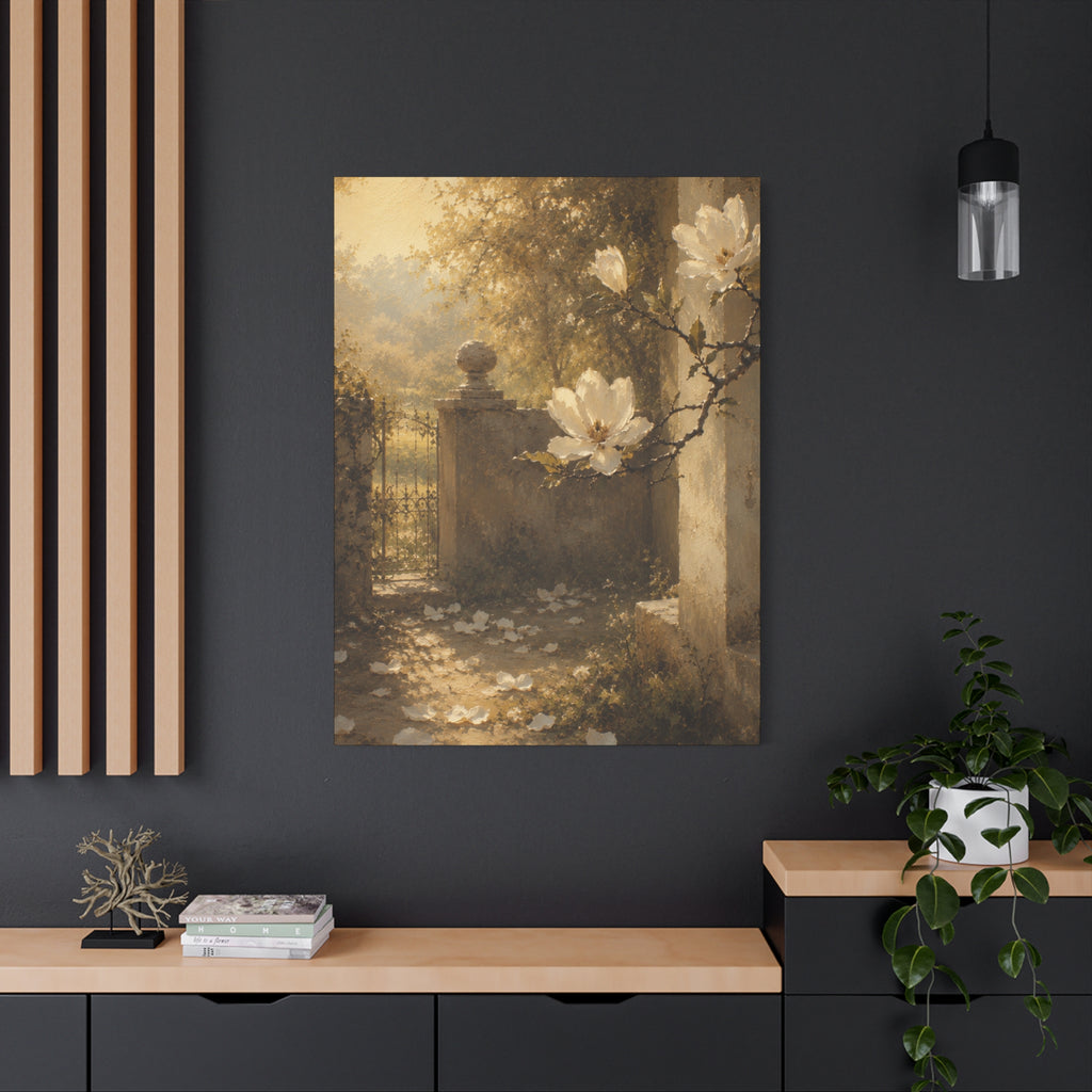 The Magnolia Collection Stretched Canvas - "The Last Petal" (Whispers of Spring V of V)