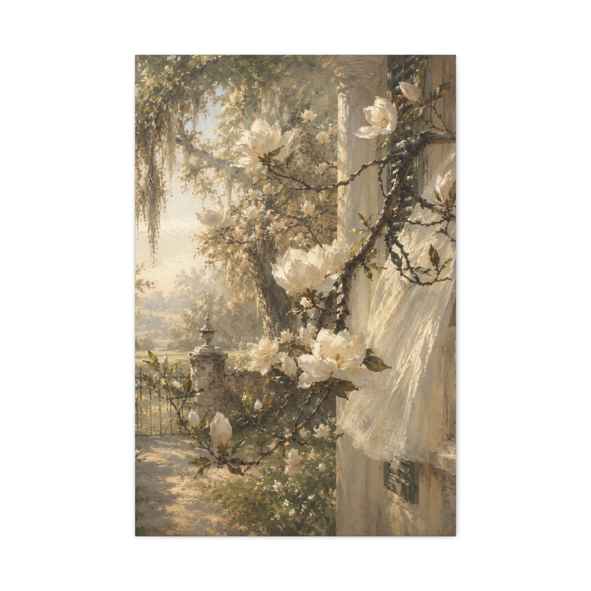 The Magnolia Collection Stretched Canvas — "The First Bloom" (Whispers of Spring I of V)