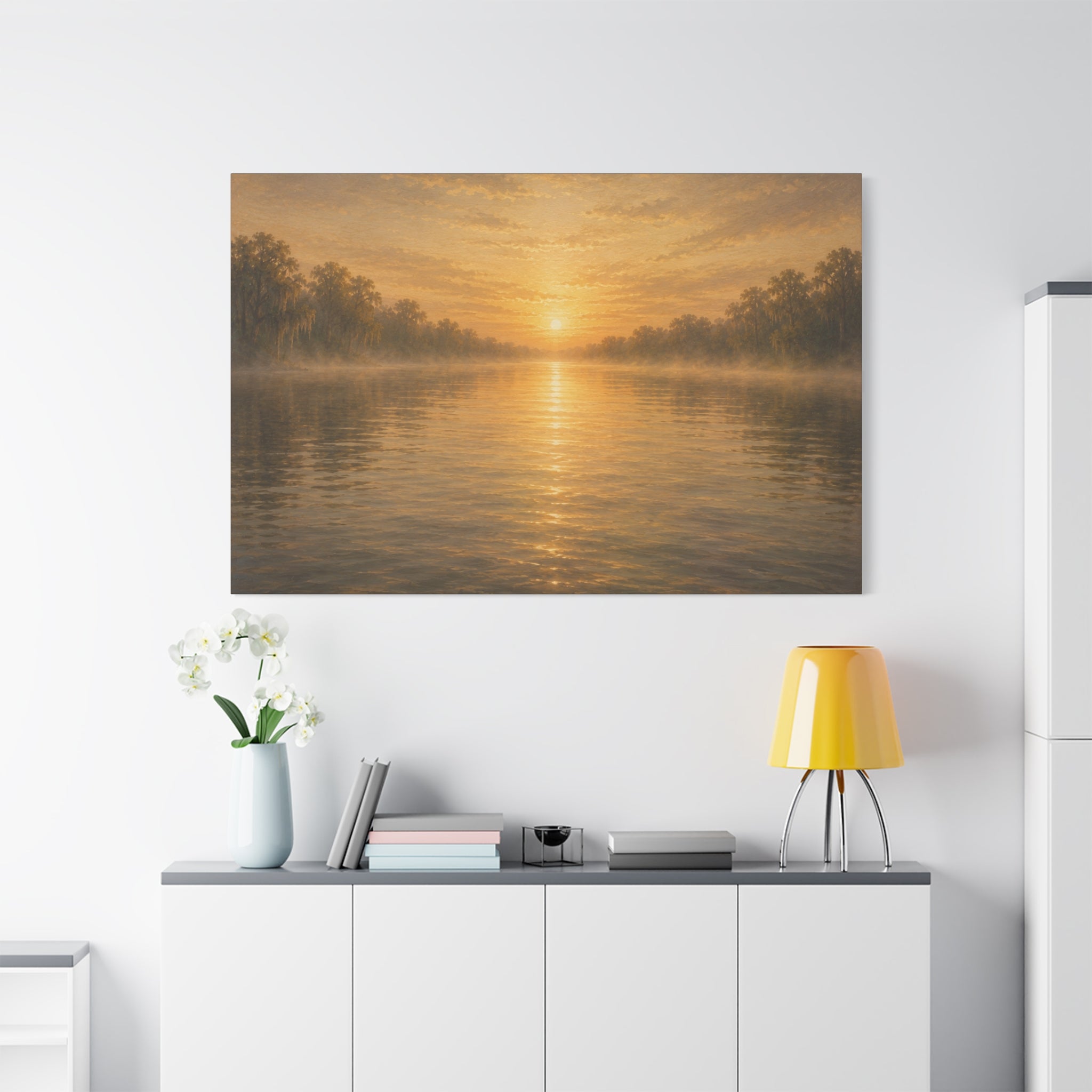 The River Collection Matte Stretched Canvas - "Open Current" (Morning Waters V of V)