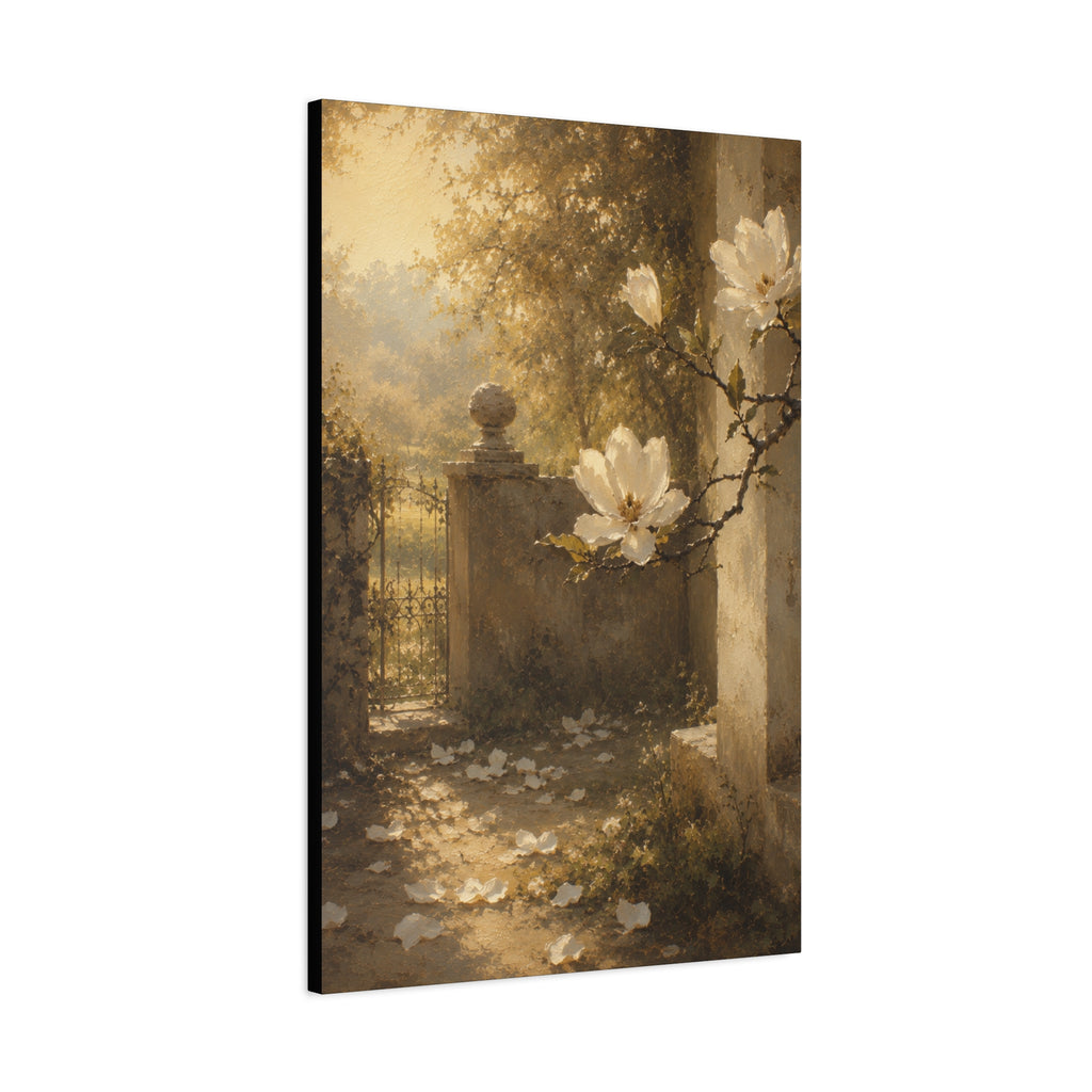 The Magnolia Collection Stretched Canvas - "The Last Petal" (Whispers of Spring V of V)