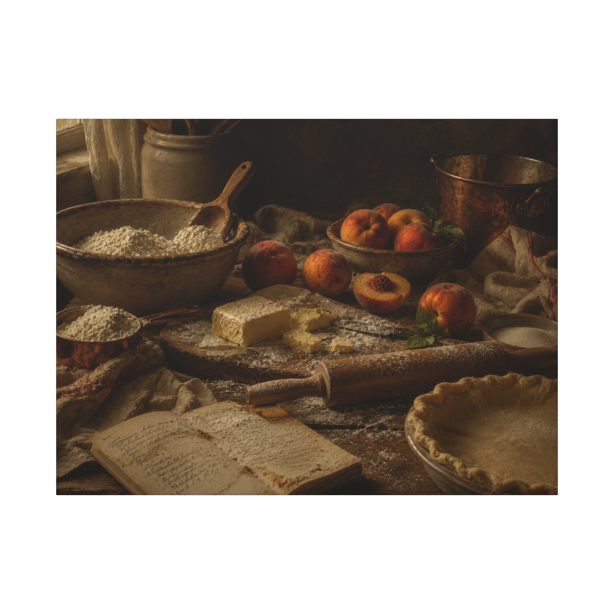 The Heirloom Collection Stretched Canvas - The Baker's Table (Summer Harvest IV of V)