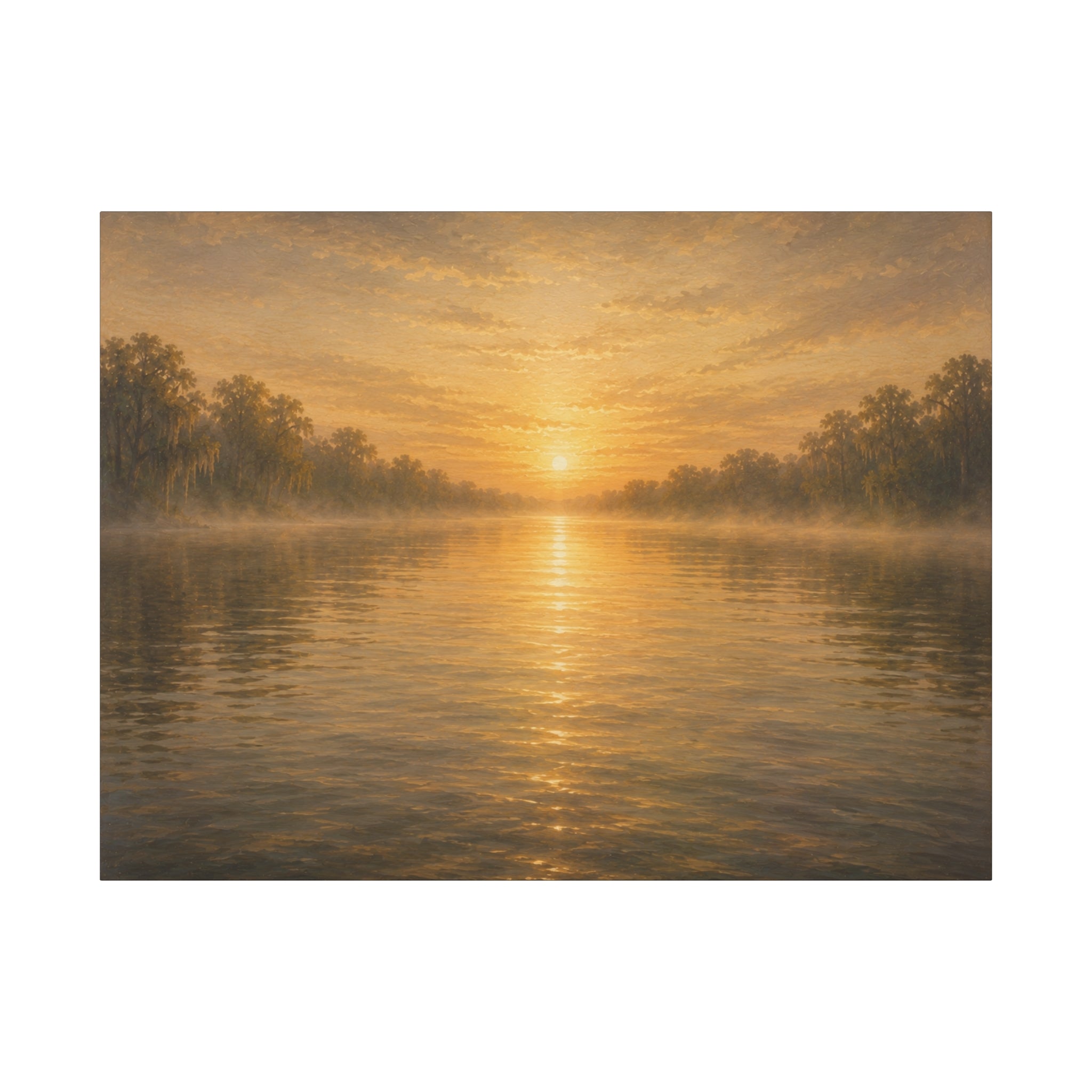 The River Collection Matte Stretched Canvas - "Open Current" (Morning Waters V of V)