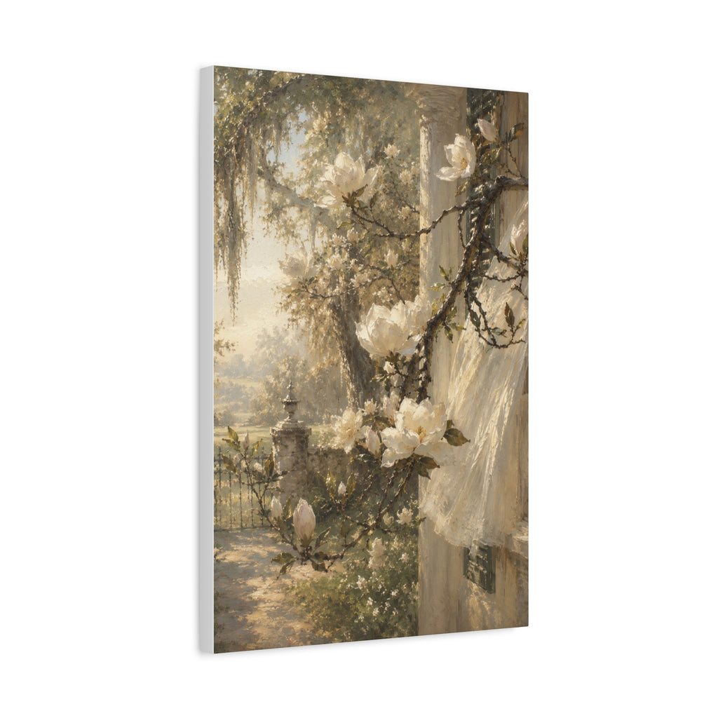 The Magnolia Collection Stretched Canvas — "The First Bloom" (Whispers of Spring I of V)