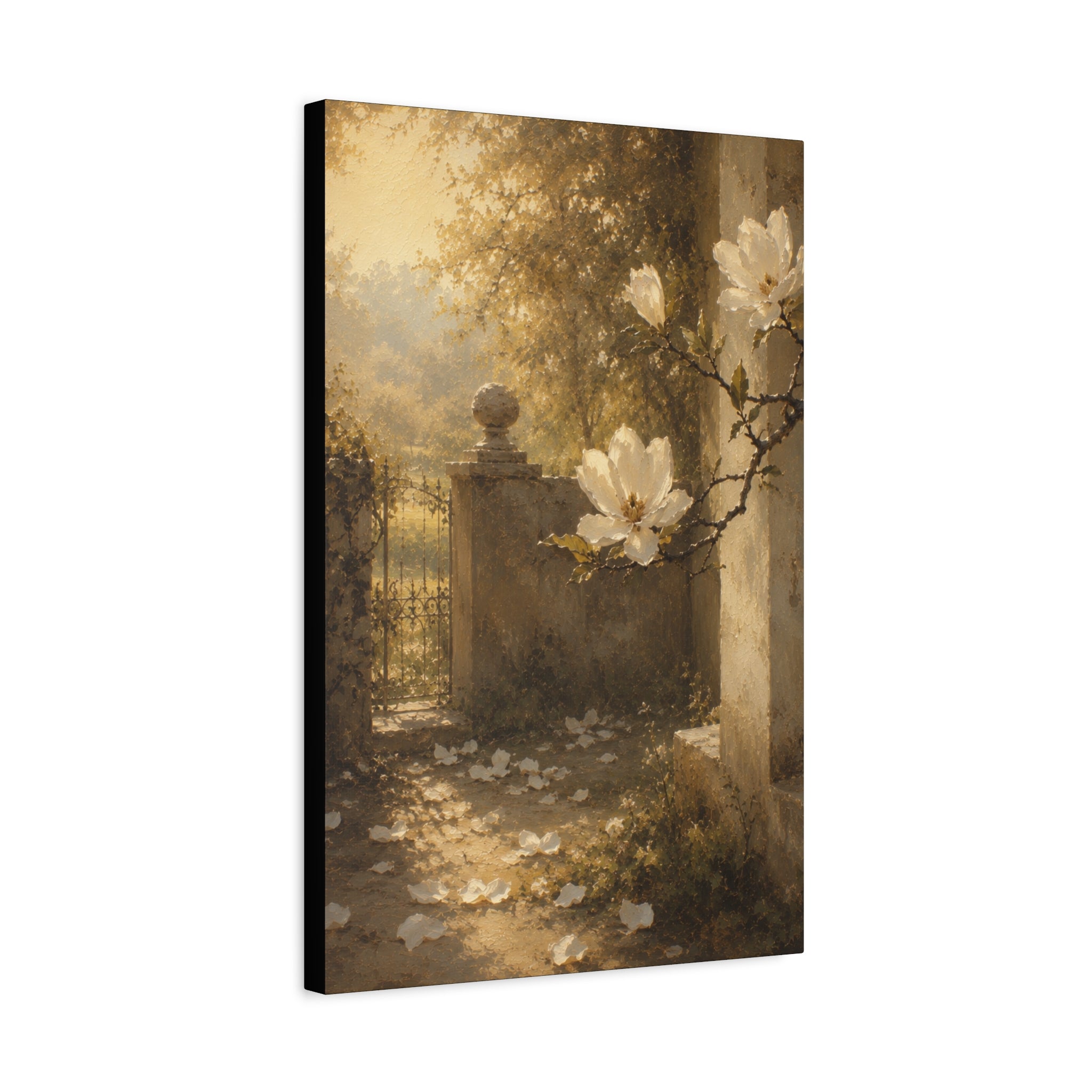 The Magnolia Collection Stretched Canvas - "The Last Petal" (Whispers of Spring V of V)