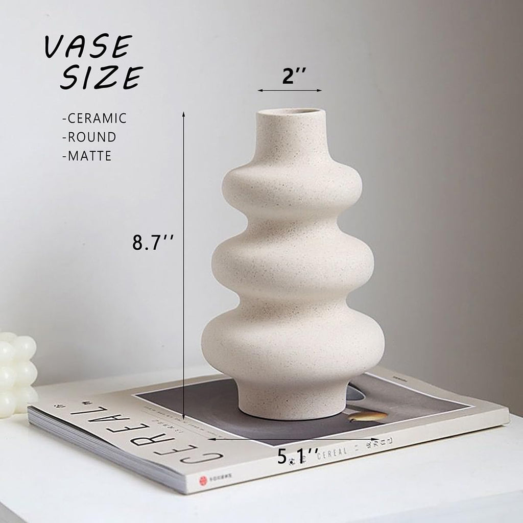 Sculptural Donut Ceramic Vase