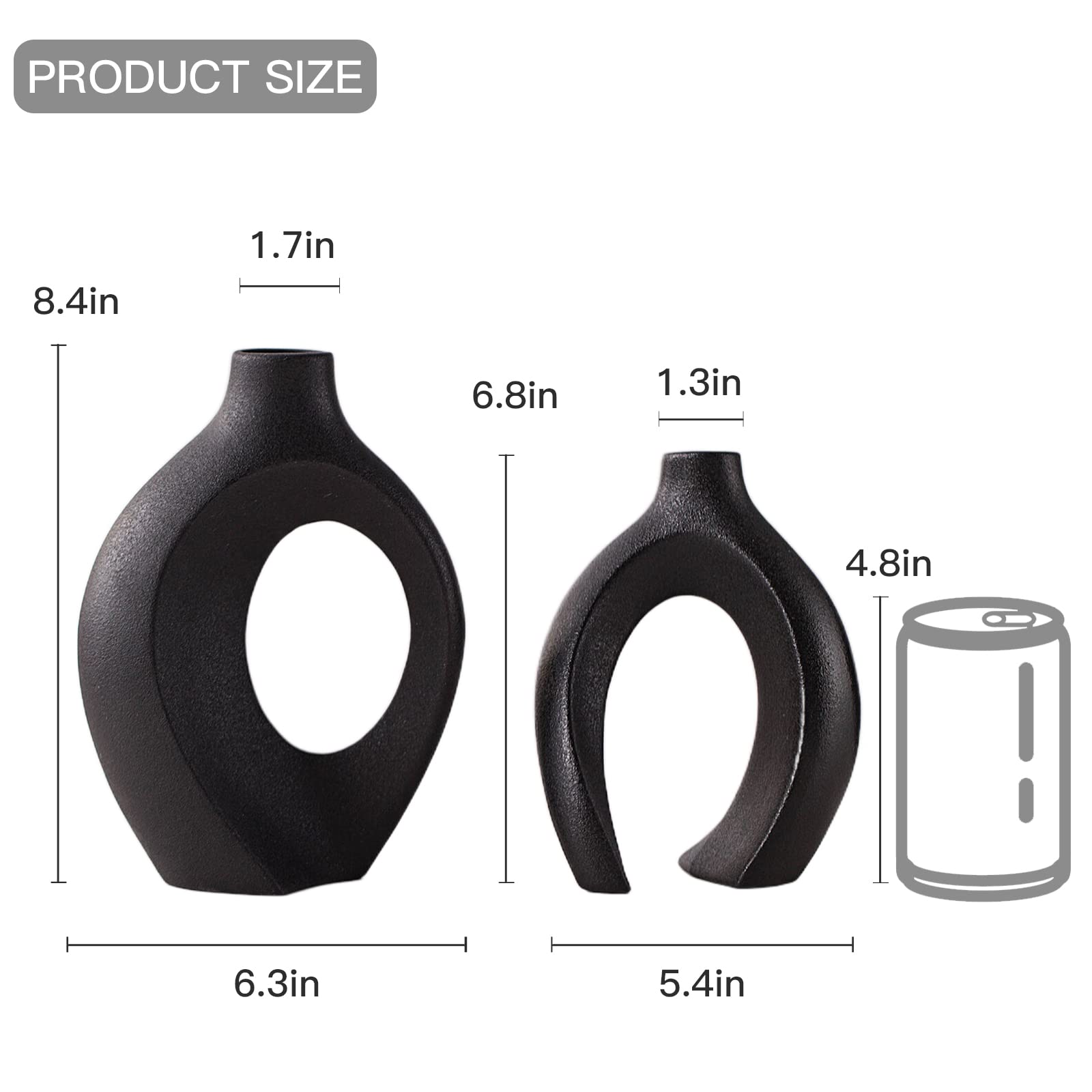 Snuggle Hollow Ceramic Vases
