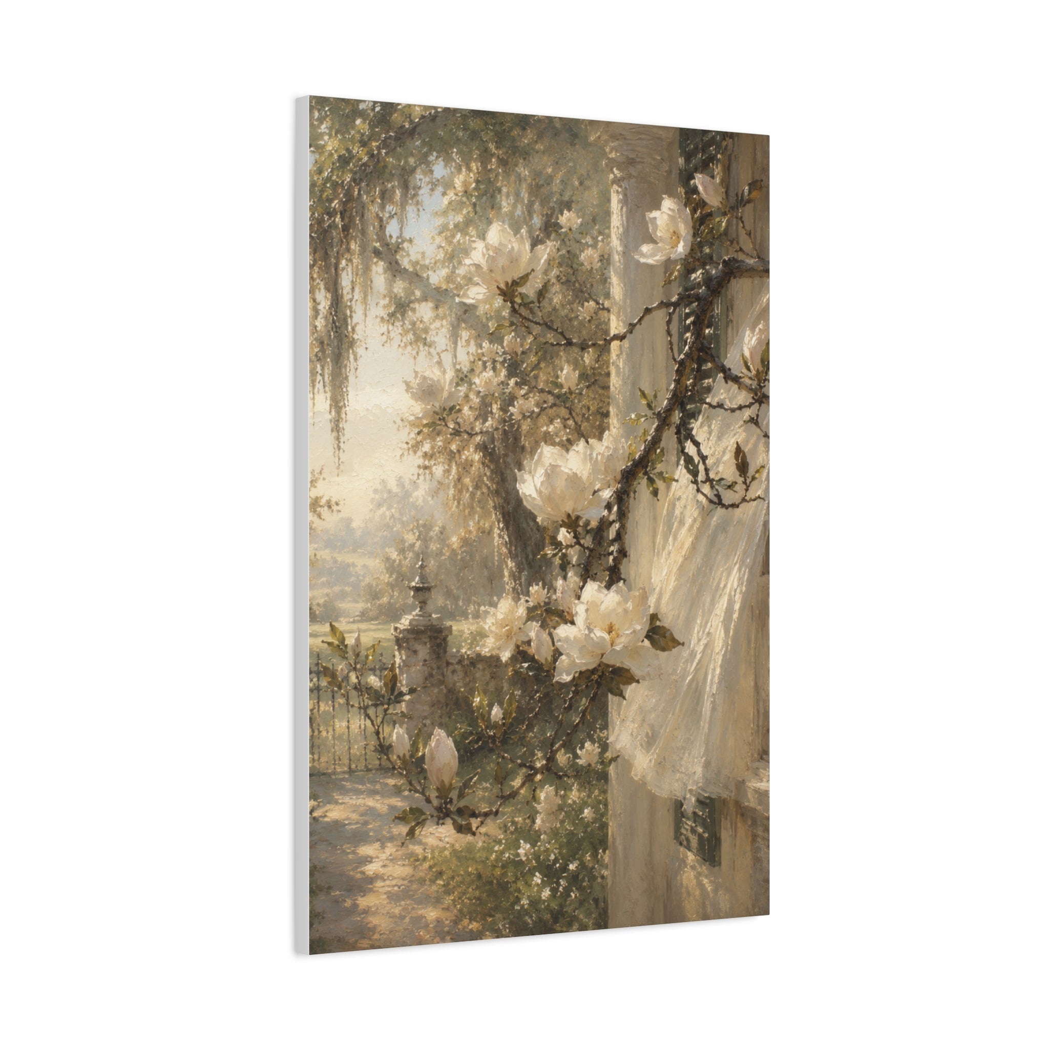 The Magnolia Collection Stretched Canvas — "The First Bloom" (Whispers of Spring I of V)