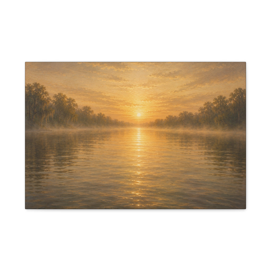 The River Collection Matte Stretched Canvas - "Open Current" (Morning Waters V of V)