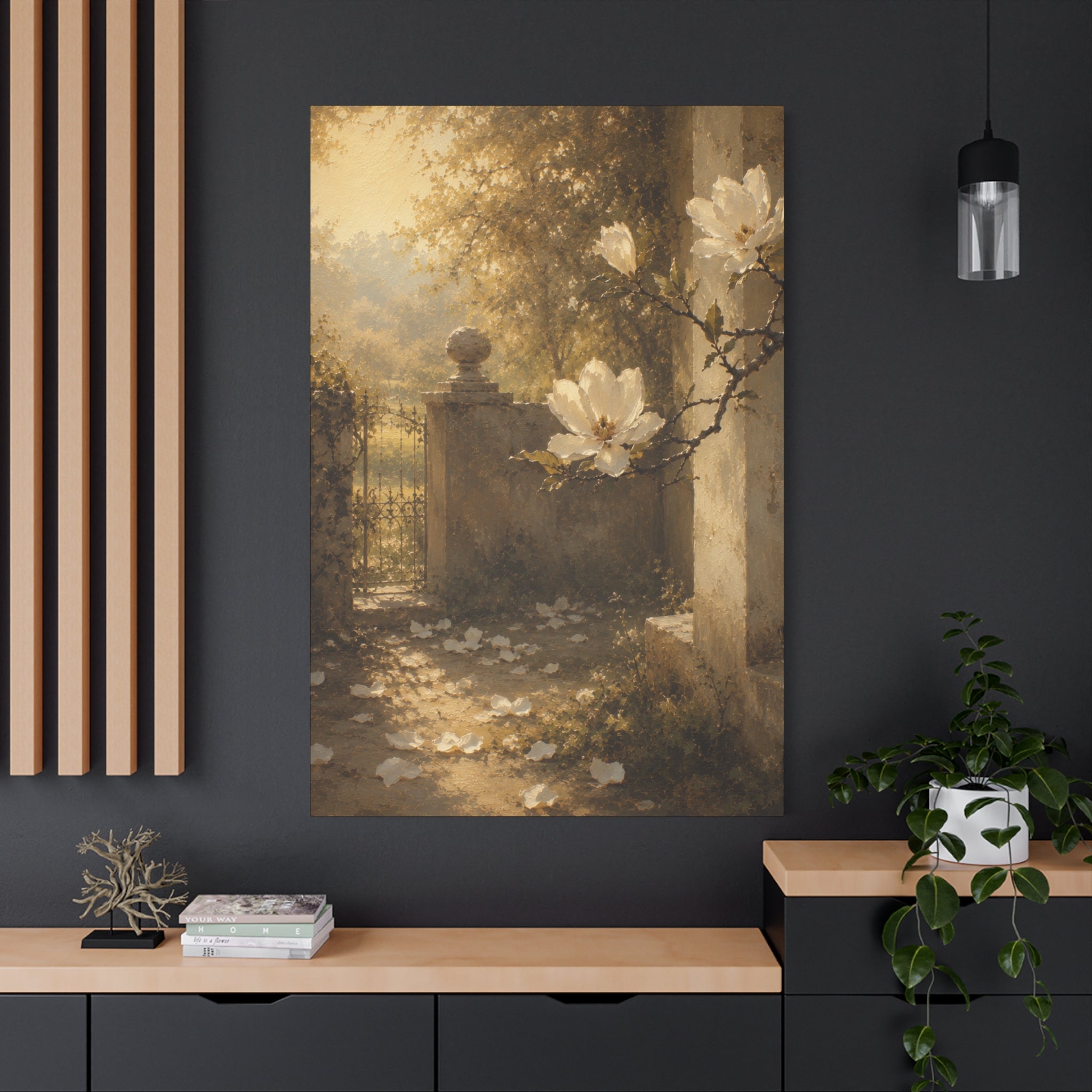 The Magnolia Collection Stretched Canvas - "The Last Petal" (Whispers of Spring V of V)