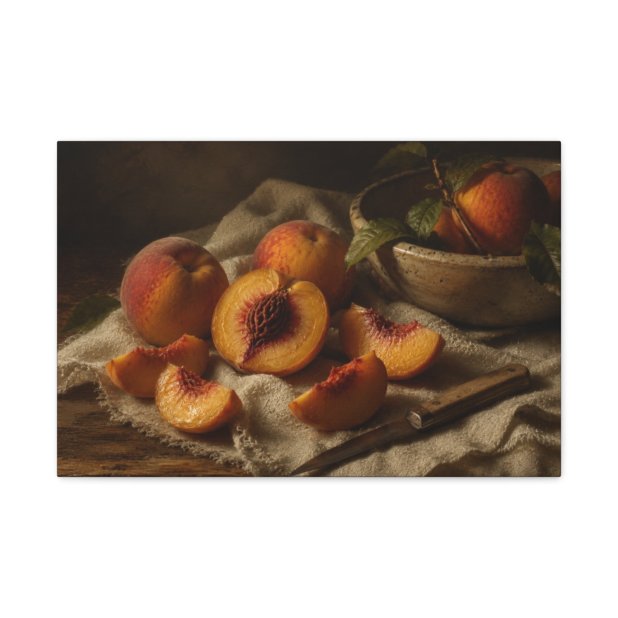 The Heirloom Collection Stretched Canvas - Stone and Sweetness (Summer Harvest III of V)