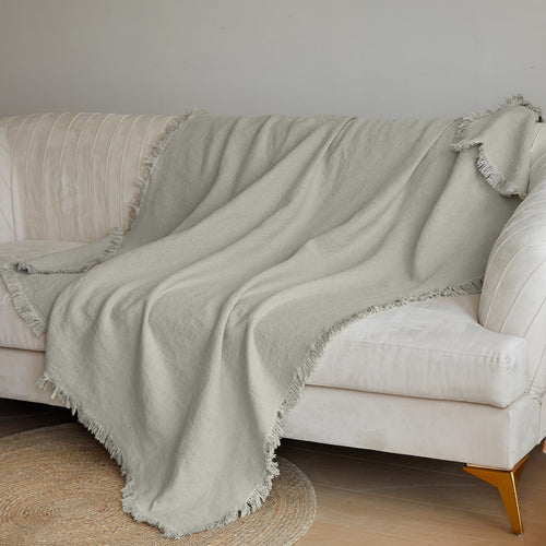 100% Linen Throw Blanket