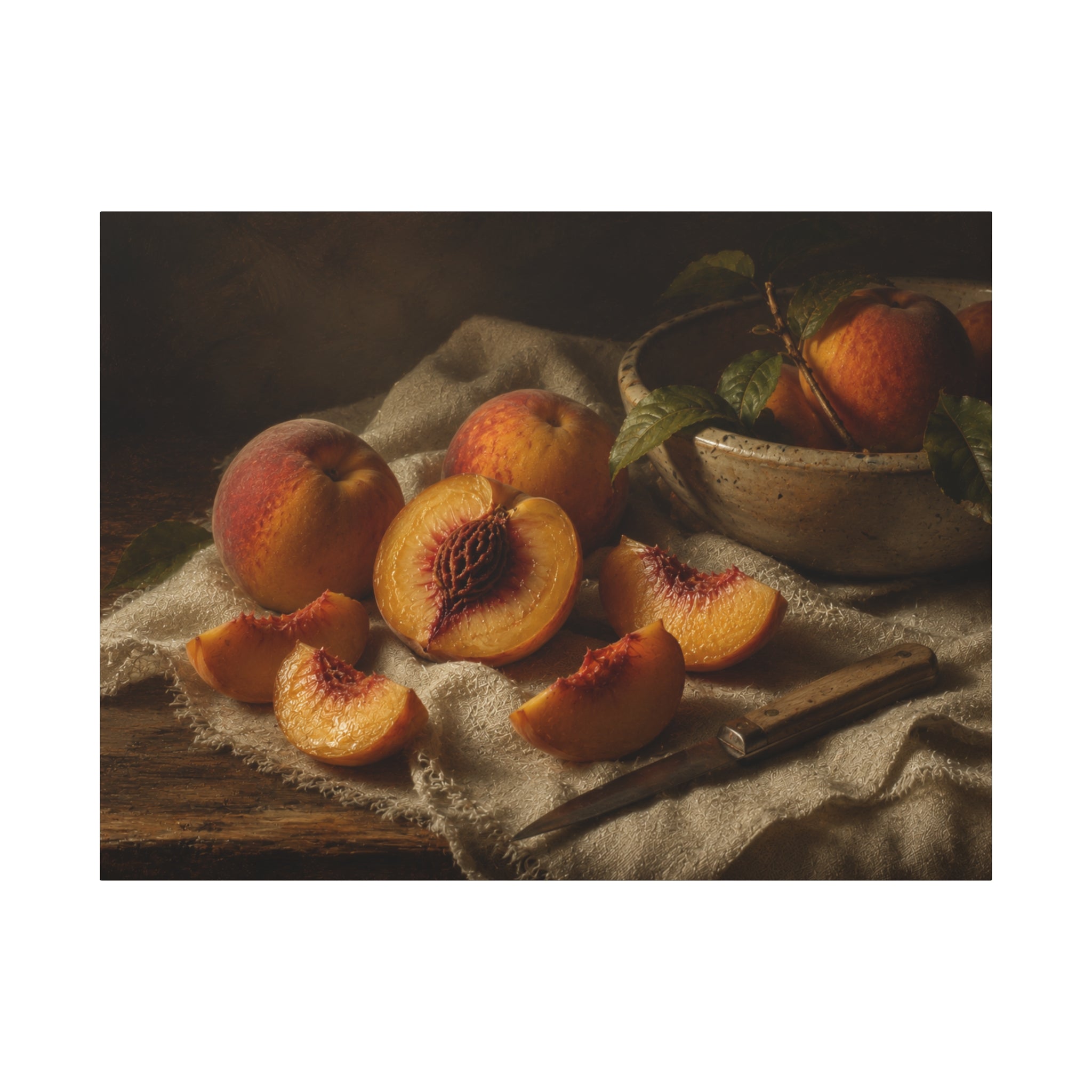 The Heirloom Collection Stretched Canvas - Stone and Sweetness (Summer Harvest III of V)