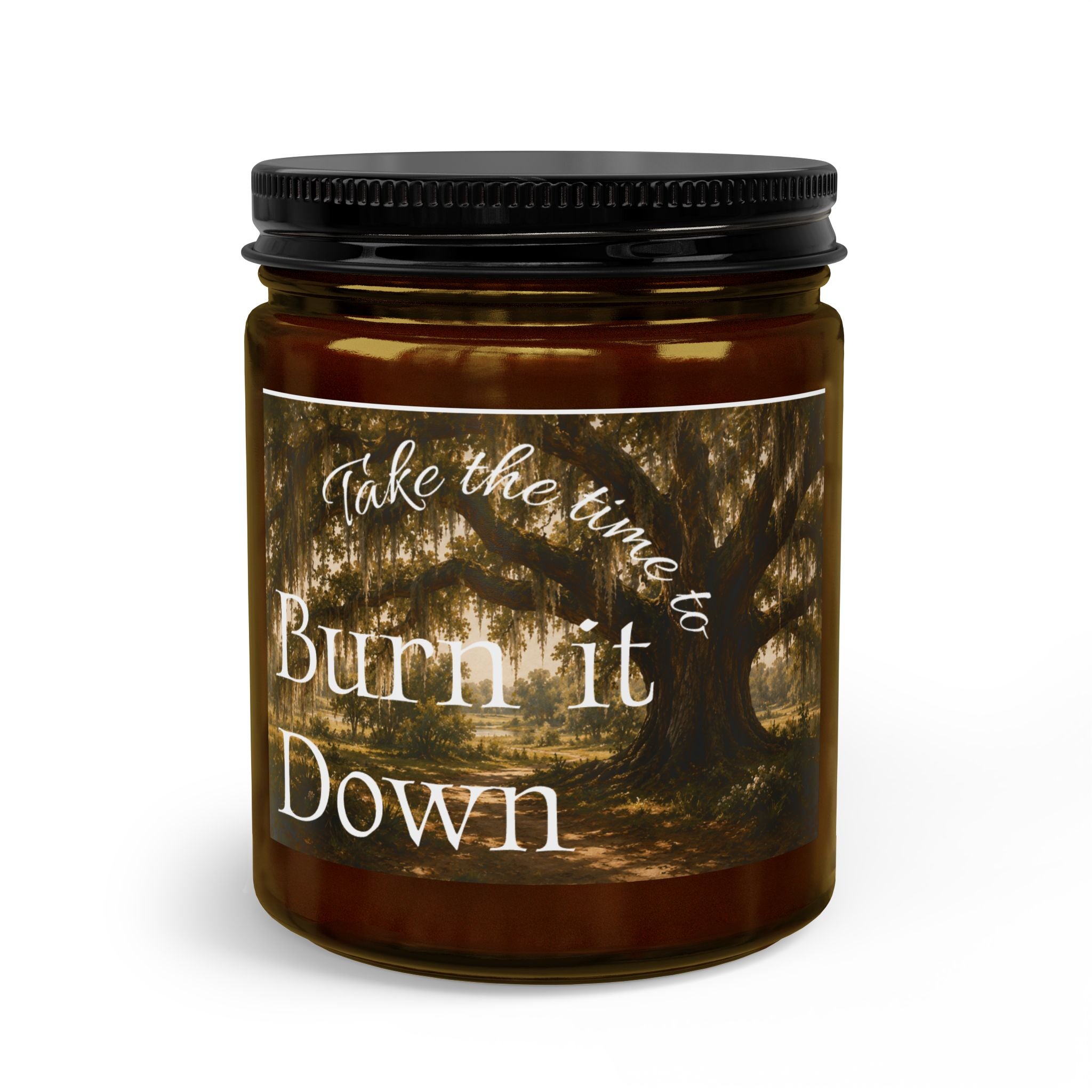Scented Candle Set — “Take the Time to Burn It Down” with Matches & Wick Trimmer