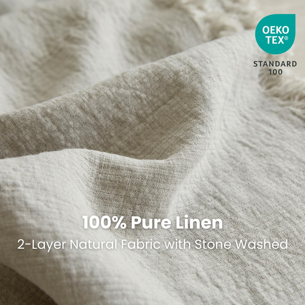 100% Linen Throw Blanket
