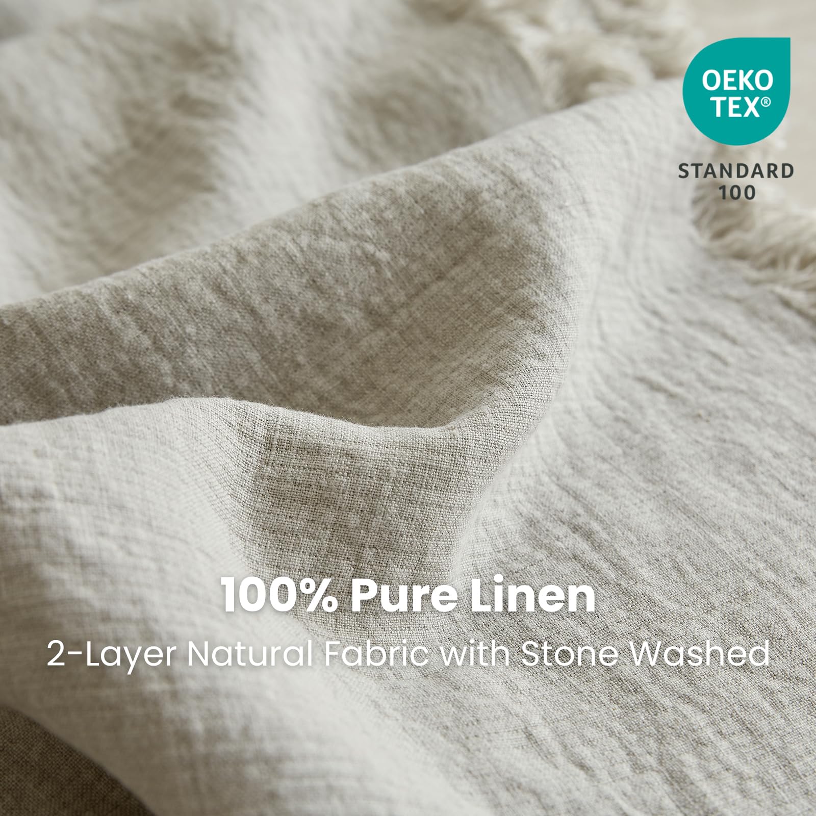 100% Linen Throw Blanket