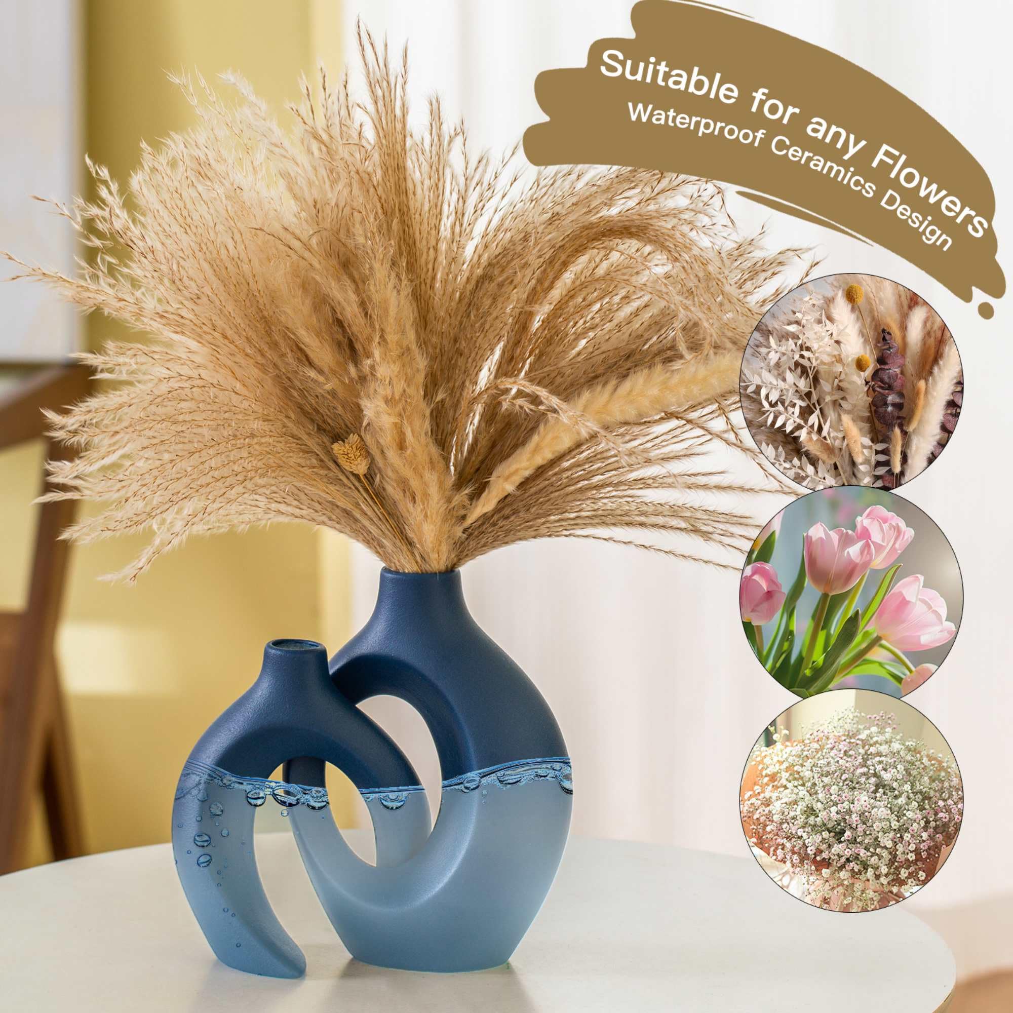 Snuggle Hollow Ceramic Vases