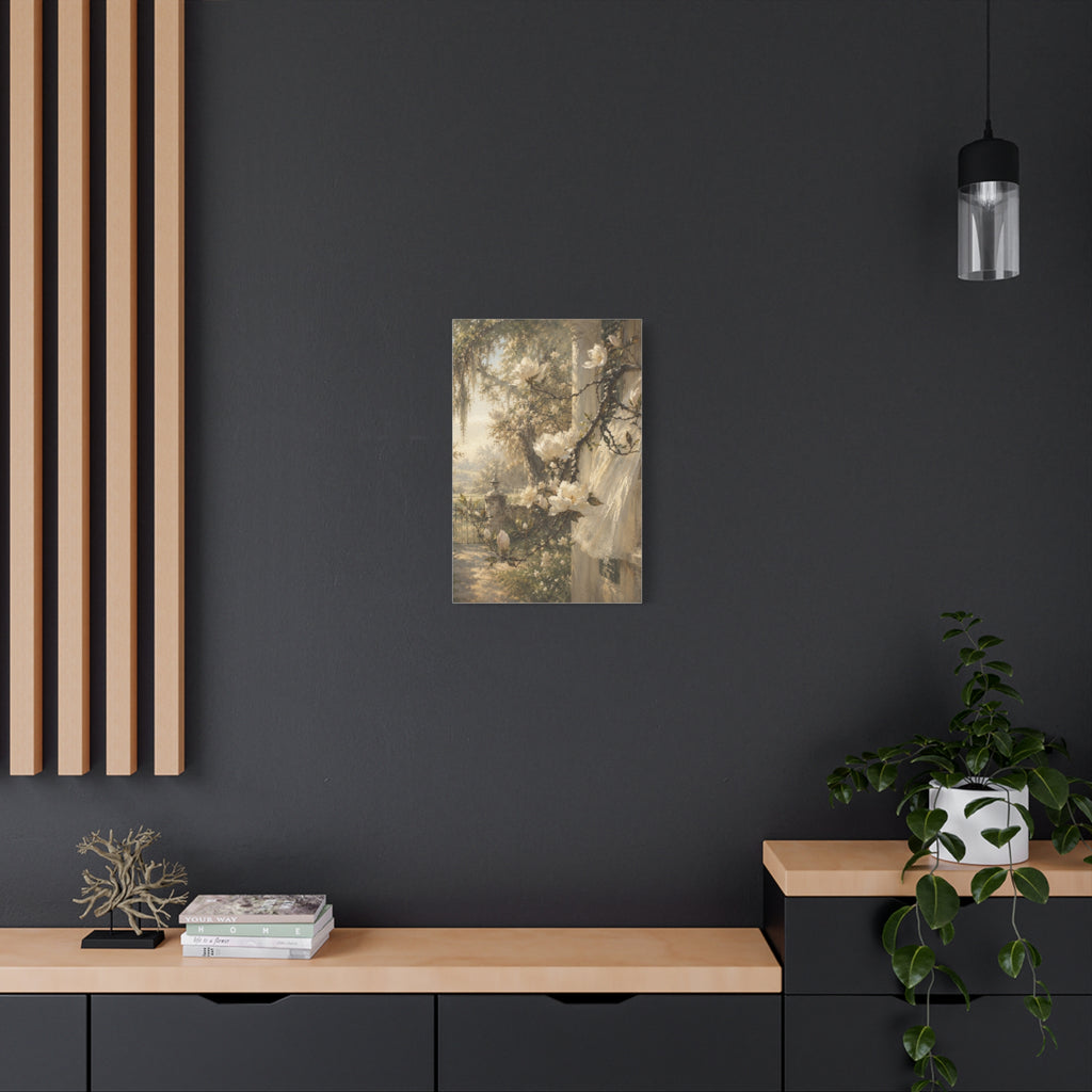 The Magnolia Collection Stretched Canvas — "The First Bloom" (Whispers of Spring I of V)