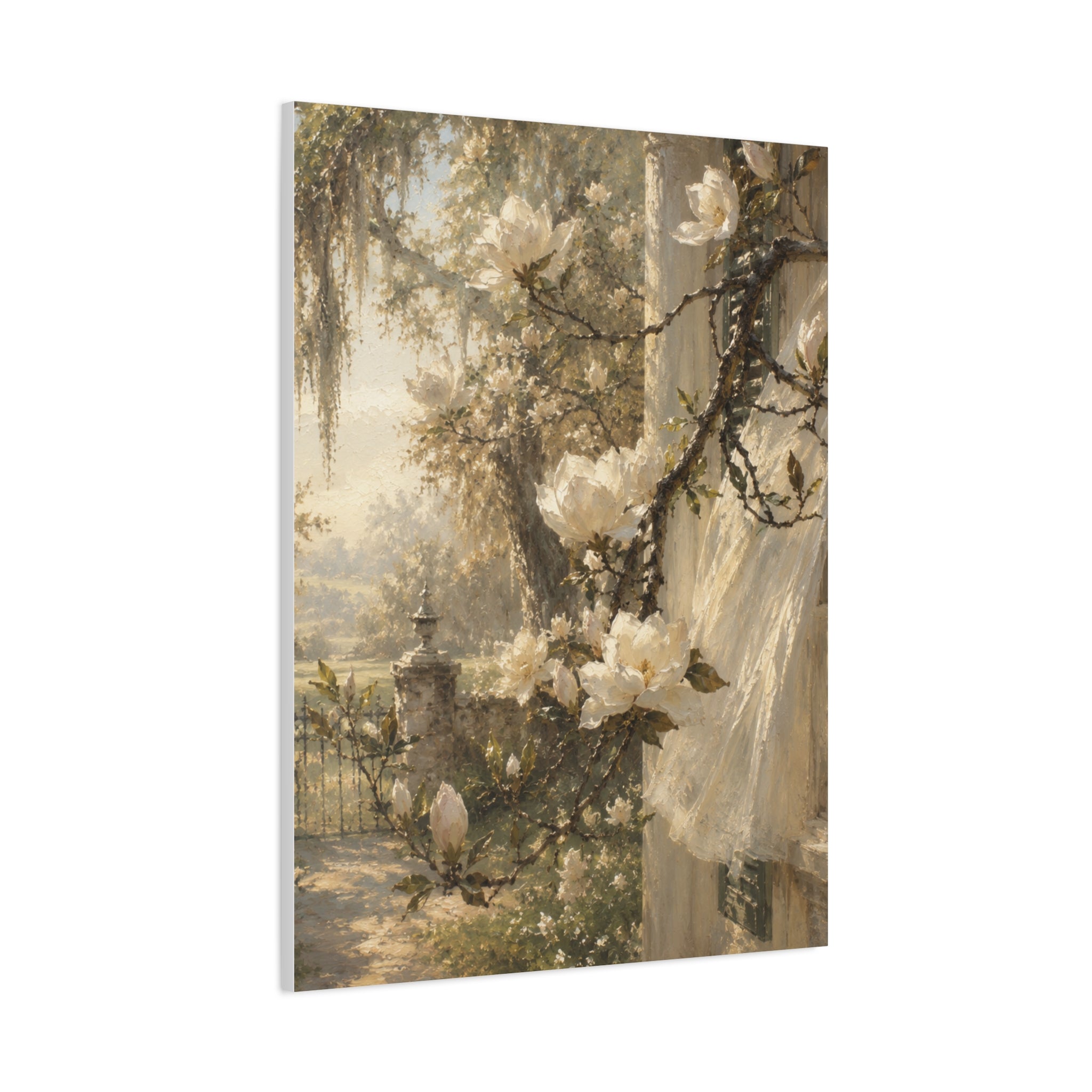 The Magnolia Collection Stretched Canvas — "The First Bloom" (Whispers of Spring I of V)