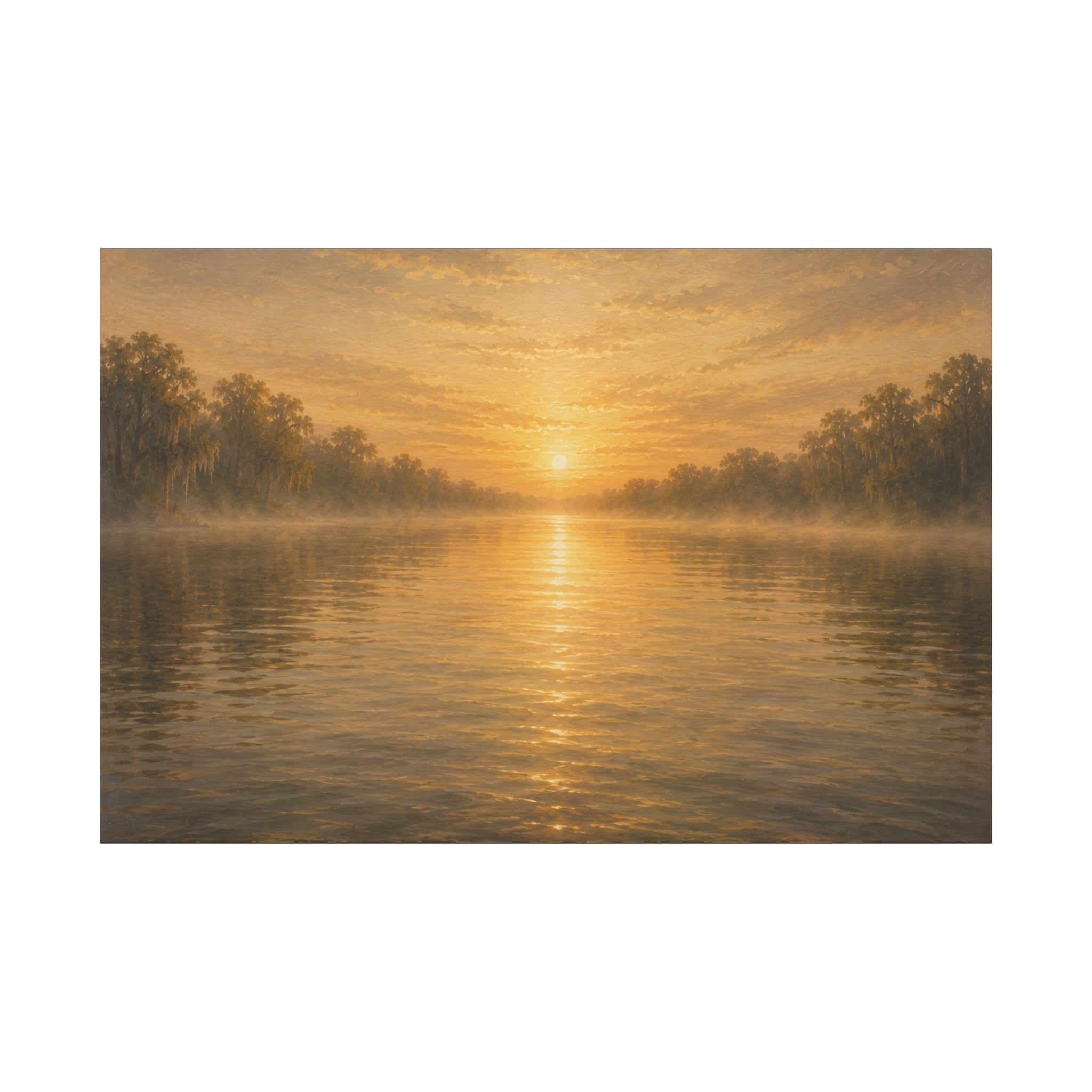 The River Collection Matte Stretched Canvas - "Open Current" (Morning Waters V of V)