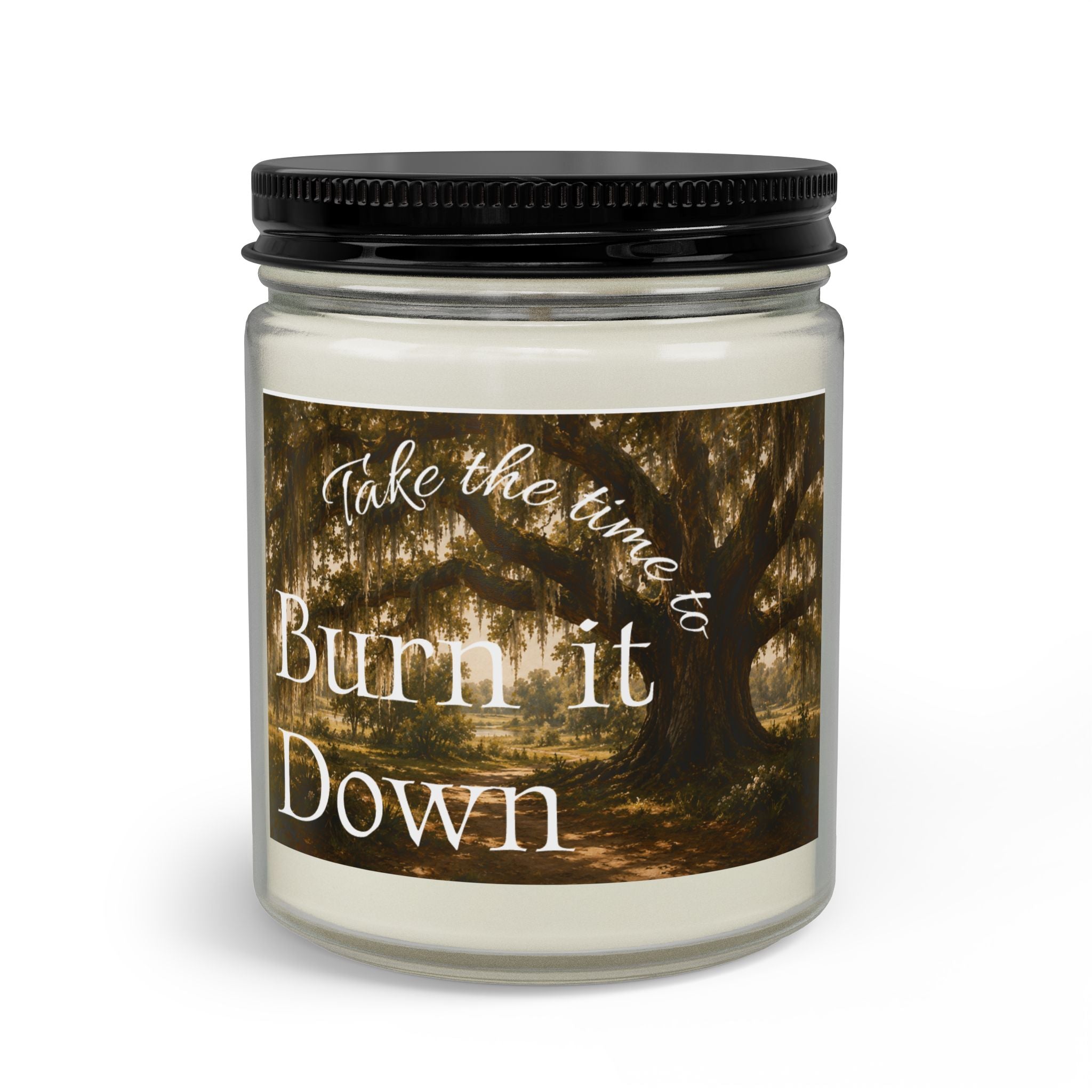 Scented Candle Set — “Take the Time to Burn It Down” with Matches & Wick Trimmer