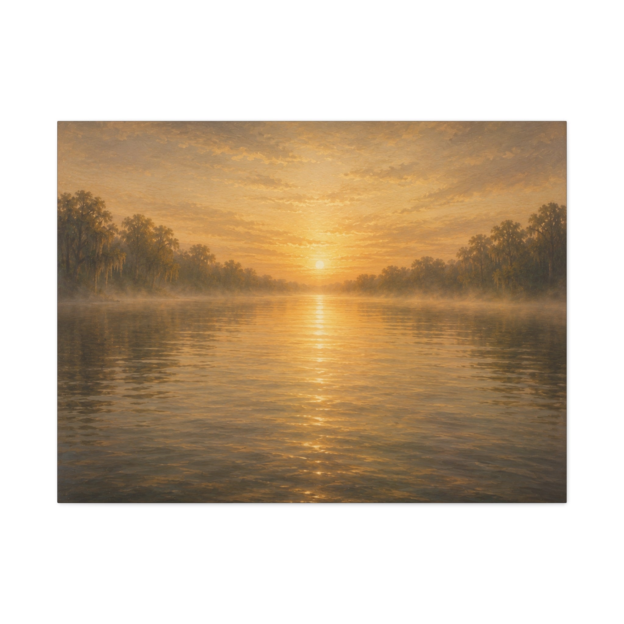 The River Collection Matte Stretched Canvas - "Open Current" (Morning Waters V of V)