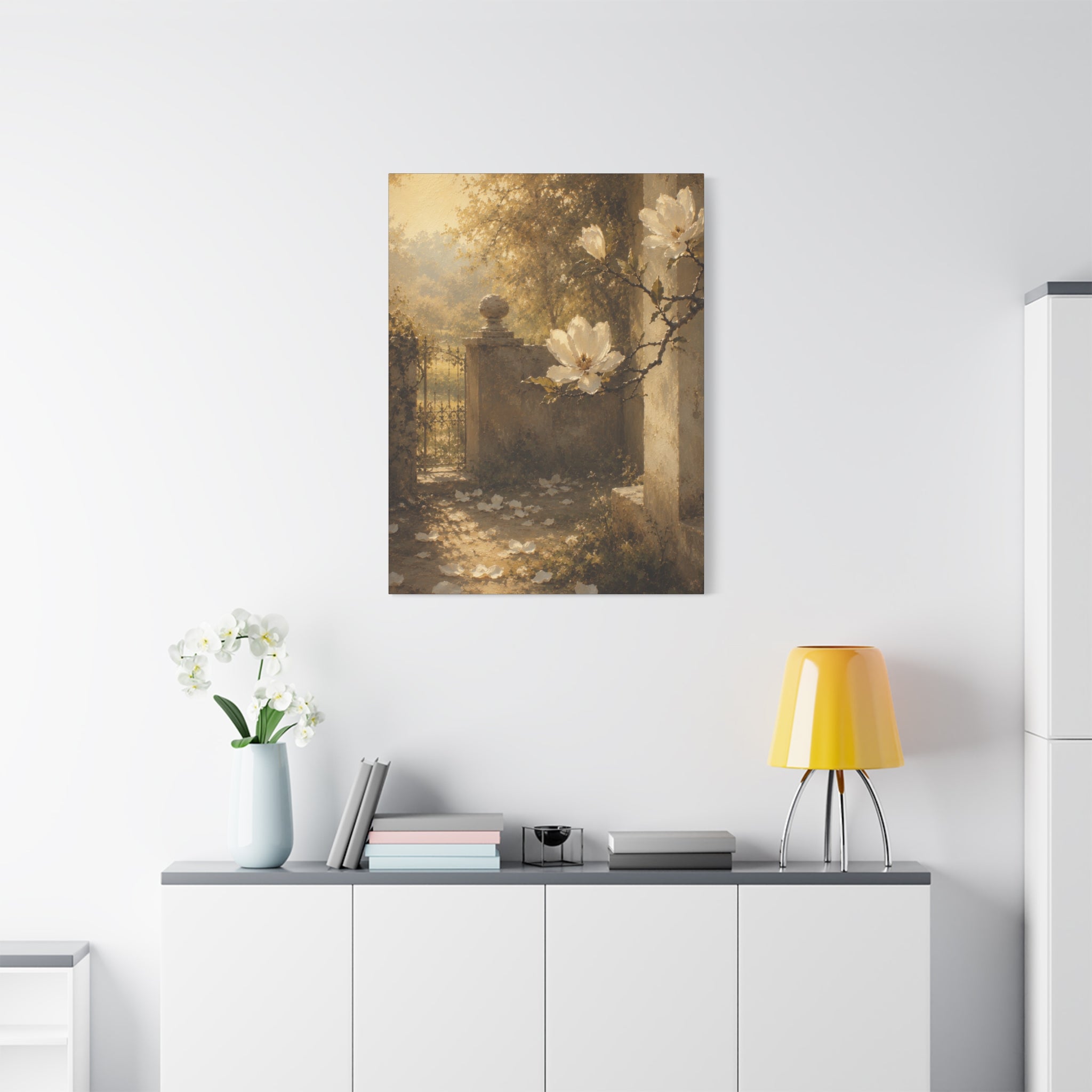 The Magnolia Collection Stretched Canvas - "The Last Petal" (Whispers of Spring V of V)