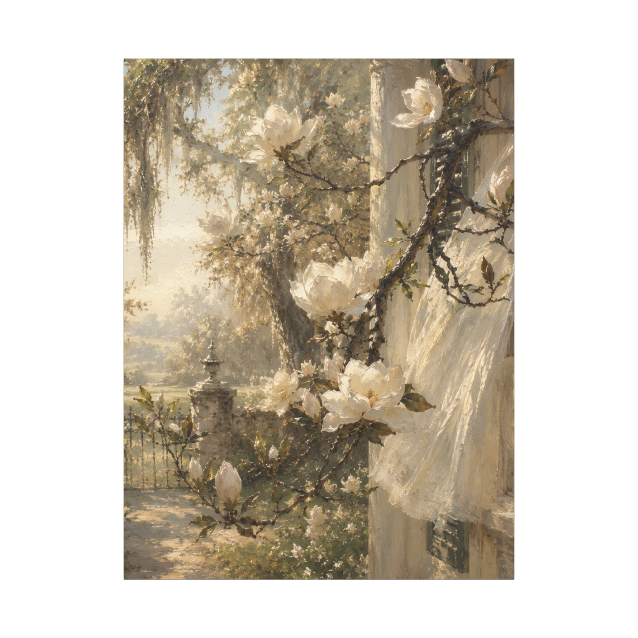 The Magnolia Collection Stretched Canvas — "The First Bloom" (Whispers of Spring I of V)